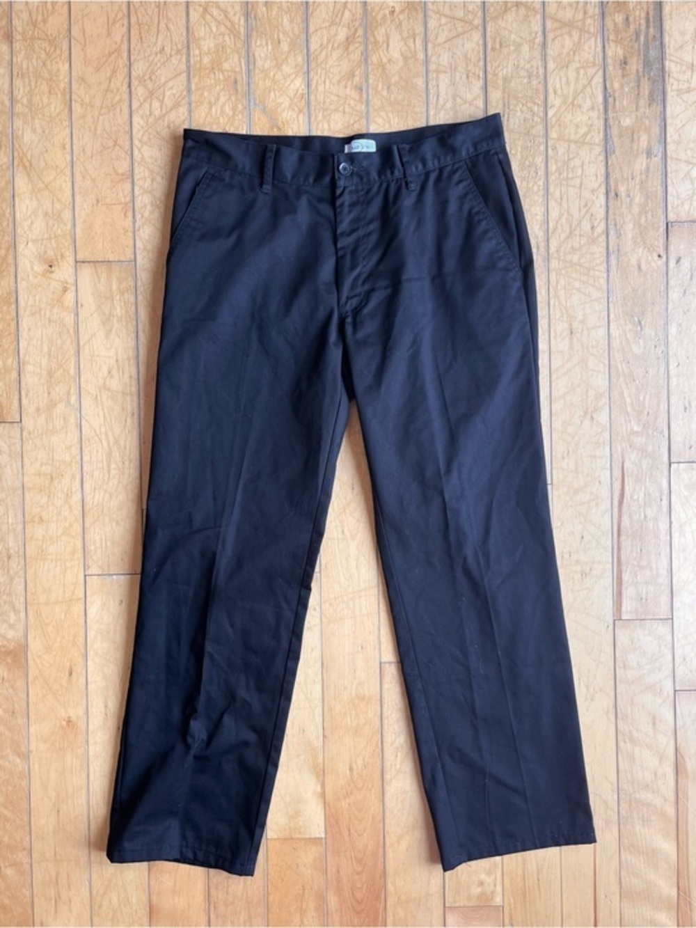Auzone Workwear Canadian Made Black Straight‑Leg Trousers Pants Size 34